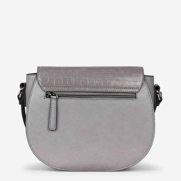 NWT Gray Grey Shoulder bag Crossbody bag faux croc vegan - Picture 2 of 4